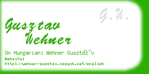 gusztav wehner business card